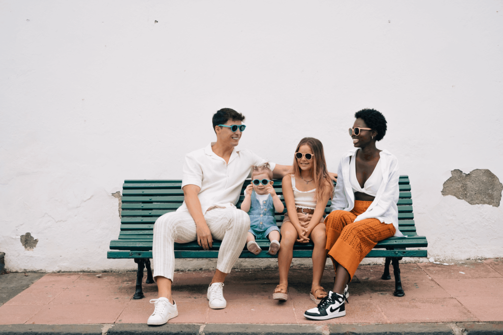 daycare happy family sunglasses